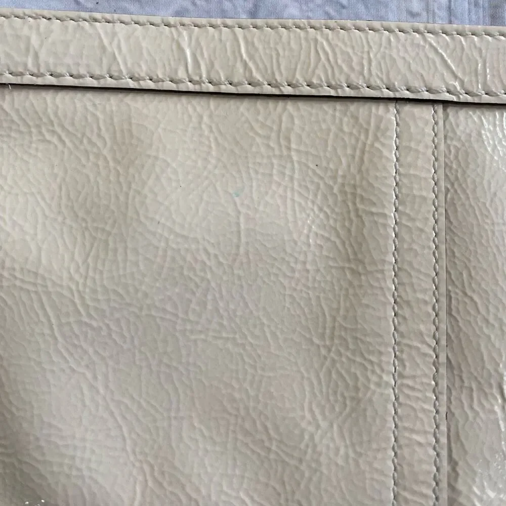 Coach wristlet zipper close clutch purse white 10.5”x5.5”
